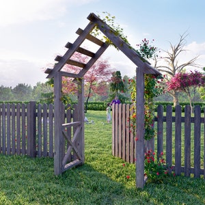 ARBOR GATE with fence plans 3 x 4 4 / step-by-step instructions / digital download / PDF file image 9