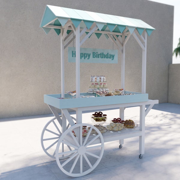 Candy cart plans / 23 x60” / step-by-step instructions ( digital download)