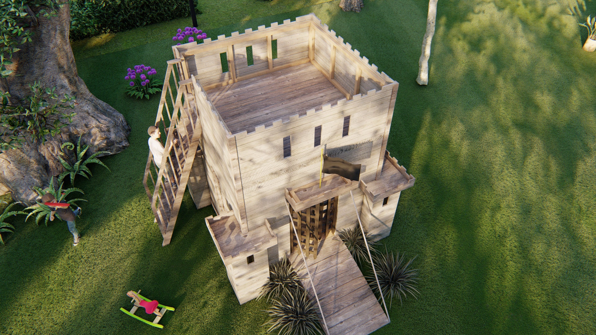 Kids playhouse castle plans Etsy