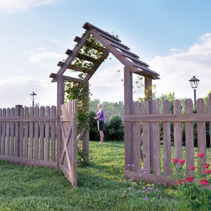 ARBOR GATE with fence plans 3 x 4 4 / step-by-step instructions / digital download / PDF file image 10