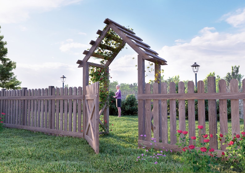 ARBOR GATE with fence plans 3 x 4 4 / step-by-step instructions / digital download / PDF file image 10