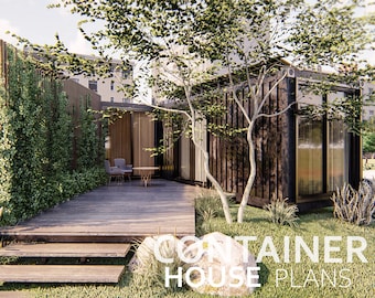 Modern Container house plans / step-by-step instructions/( digital download)