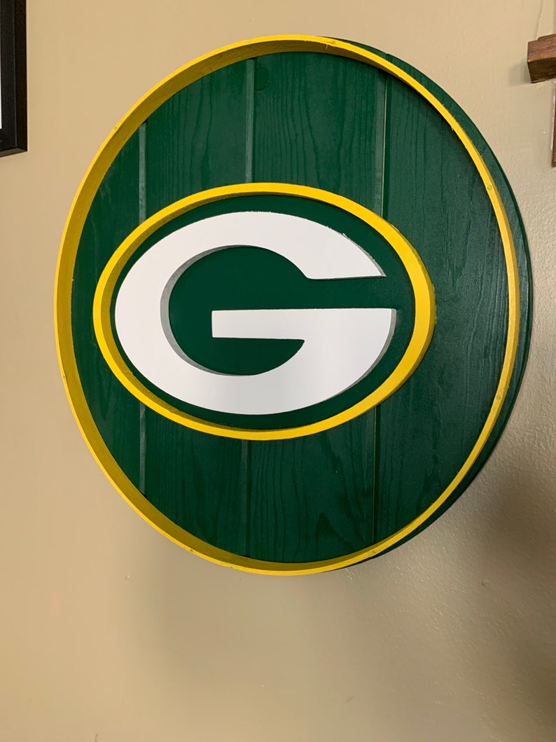 Handmade Wooden Green Bay Packers Sign Etsy