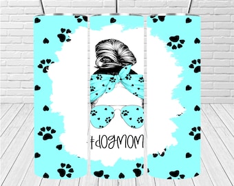 Dog Mom Teal 20oz tumbler