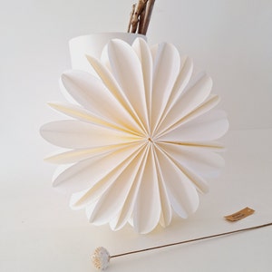 Papierblumen 3D / Einzelblumen / D 24cm / Farben: weiß, beige, schwarz, anthrazit / j zdjęcie 4