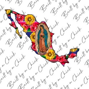Virgem, Girassol Virgem Mapa do México PNG, México Png, Girassol Png, Rosas Png, Design do México, Design de Sublimação,Download digital
