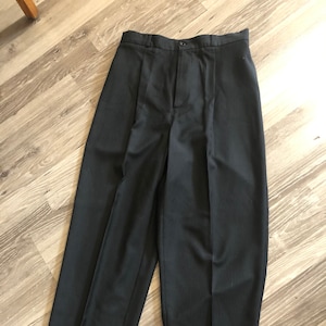 Vintage Style Black Pinstripe Revamp Trousers