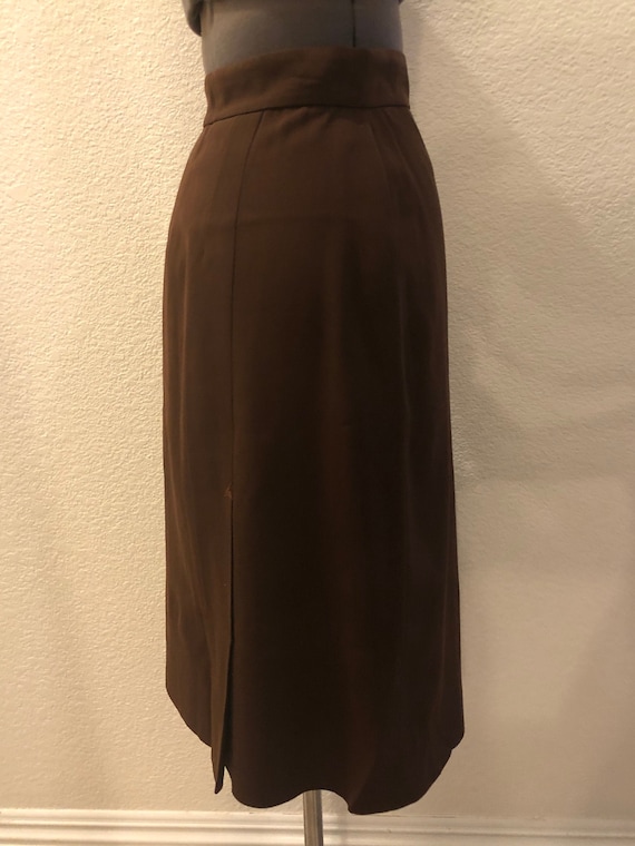 1950’s Brown Wool Pencil Skirt