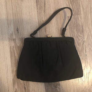 Bolsa de noite preta vintage