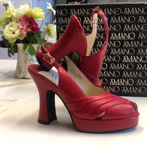 Red A’mano Slingback Pumps