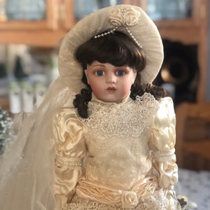 Victorian Bru Bride Doll by Franklin Mint