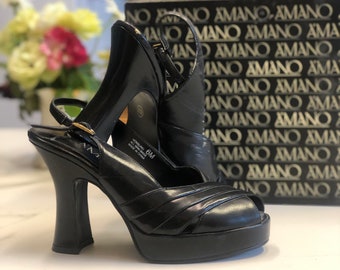 Black A’mano Slingback Pumps