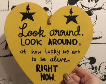 Hand Painted Dear Evan Hansen Musical Quote Wooden DiscSlice 2