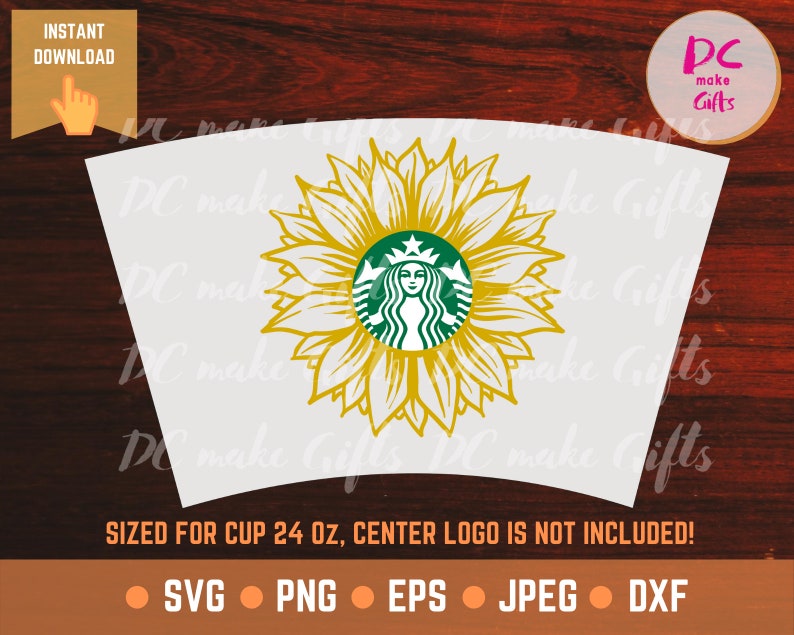 Download Sunflower Starbucks Floral Cup SVG Sunflower SVG for ...