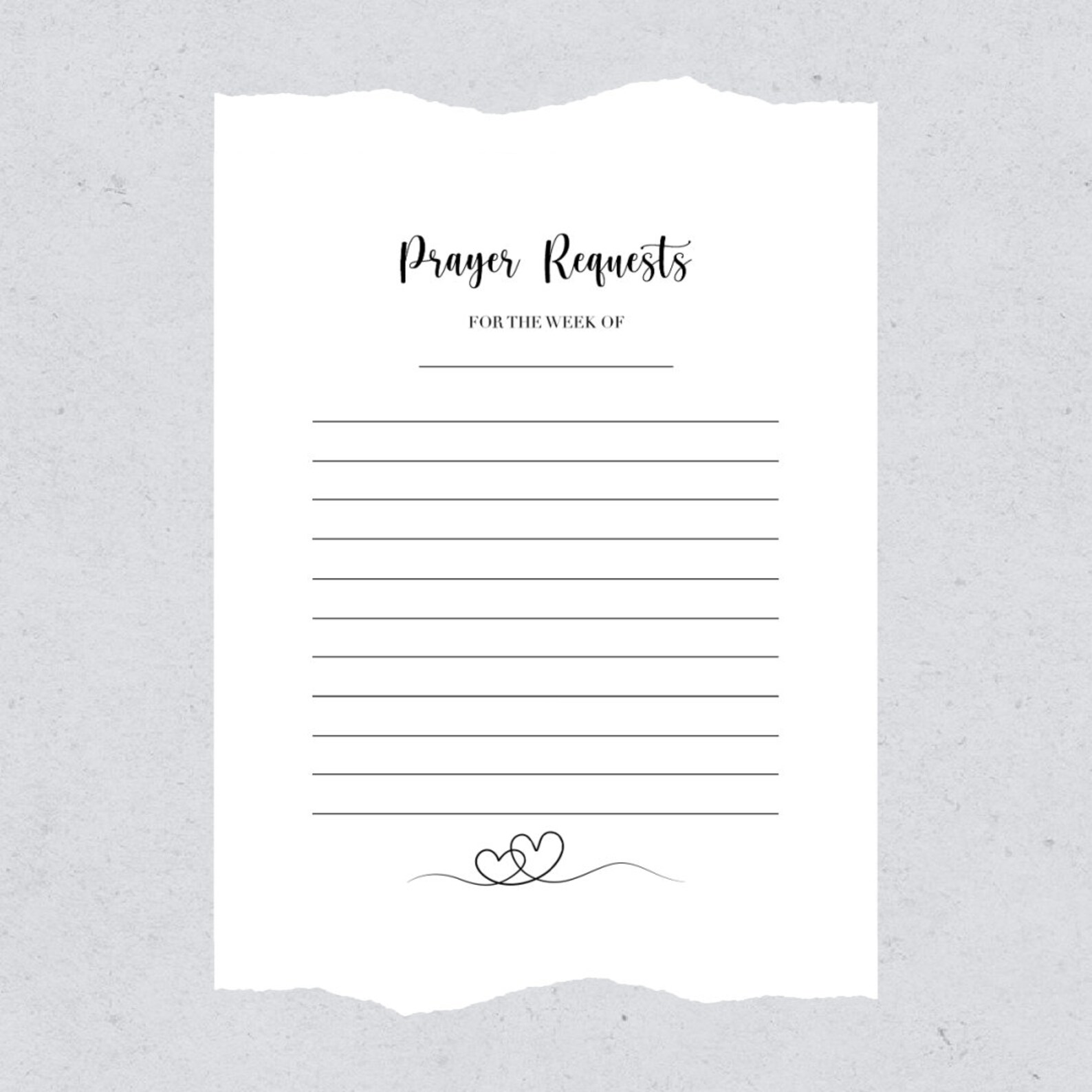 Printable Prayer Request List Simple 8.5x11 | Etsy