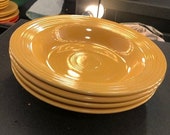 VINTAGE FIESTAWARE Original Yellow Rim Soup Bowl Older quot Genuine 39 Mark Homer Laughlin