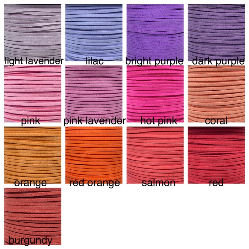 3mm 95 yards Faux Suede Leather Cord Lace String Thread Flat Velvet