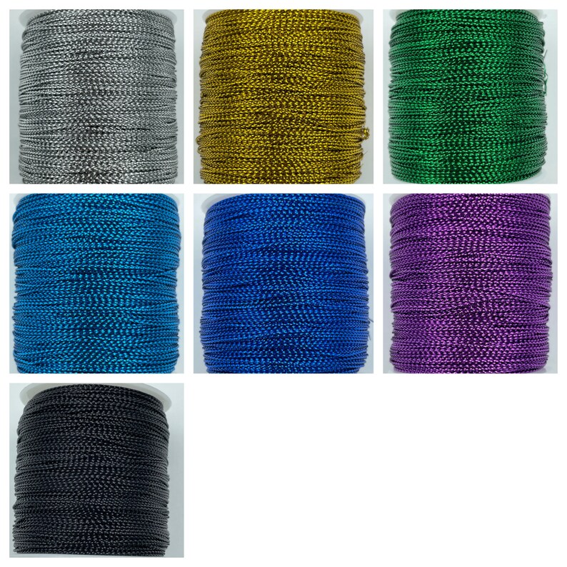 0.8mm Metallic Twisted Tinsel Cord NonStretch 0.8mm 109 yard Etsy