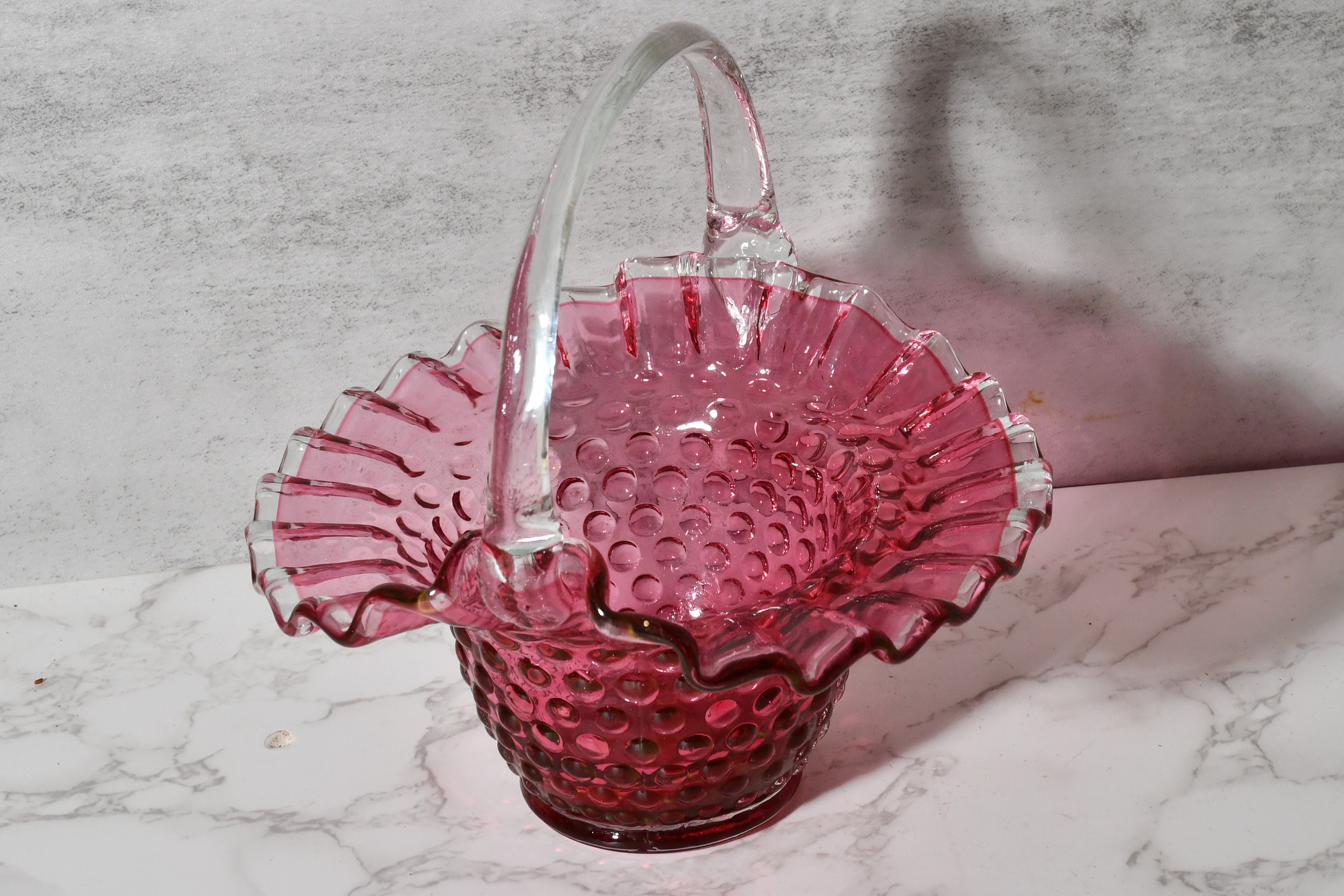 Fenton Glass Basket 