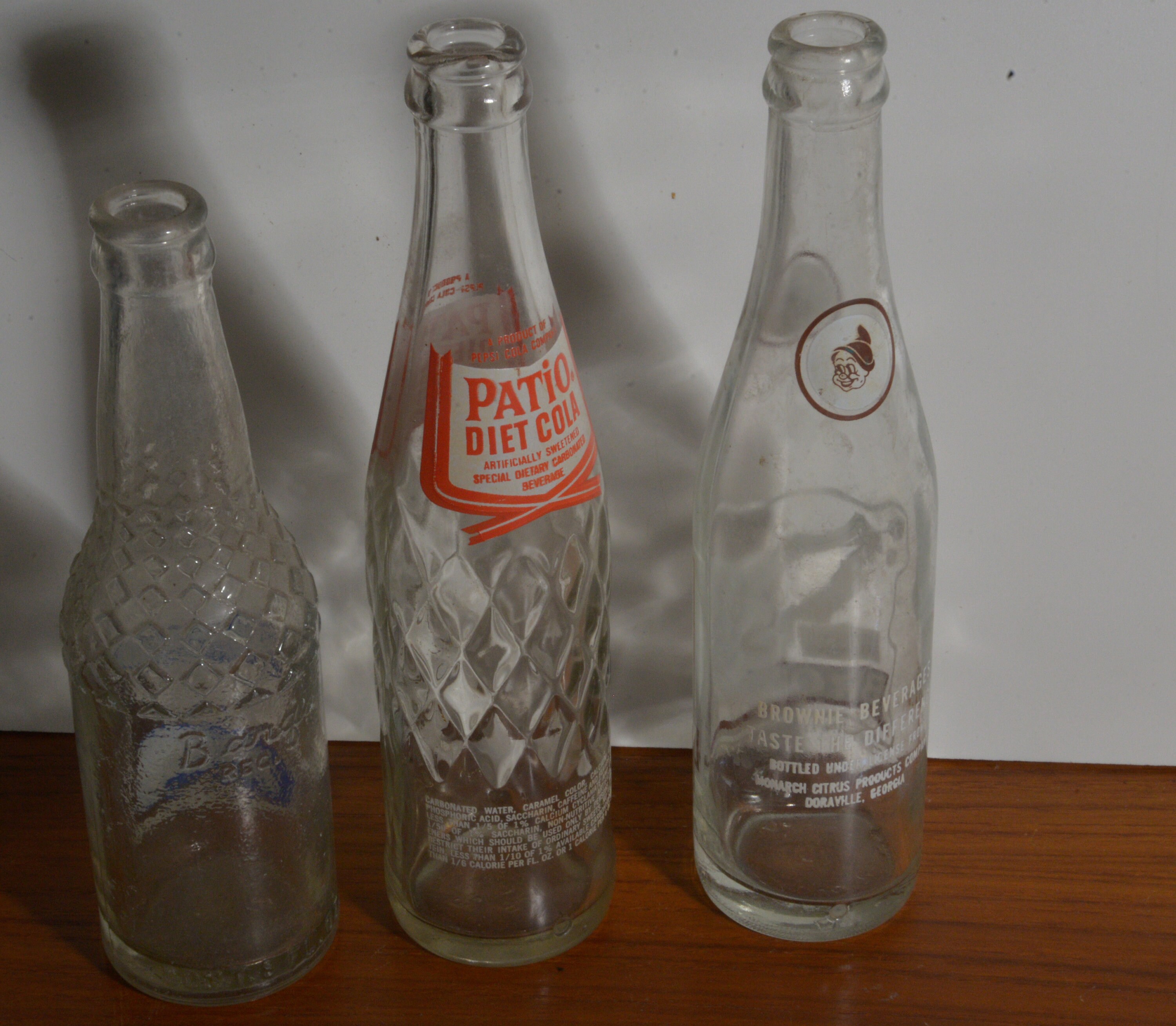 Three vintage Soda Bottles 195060s Brownie Chocolate Soda Etsy