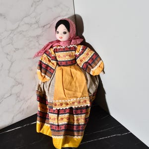 Vintage Ukranian, or Russian Doll Large 16 inches Hand Made Costume Souvenir Doll