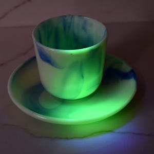 Akro Agate Cup and Saucer - Etsy