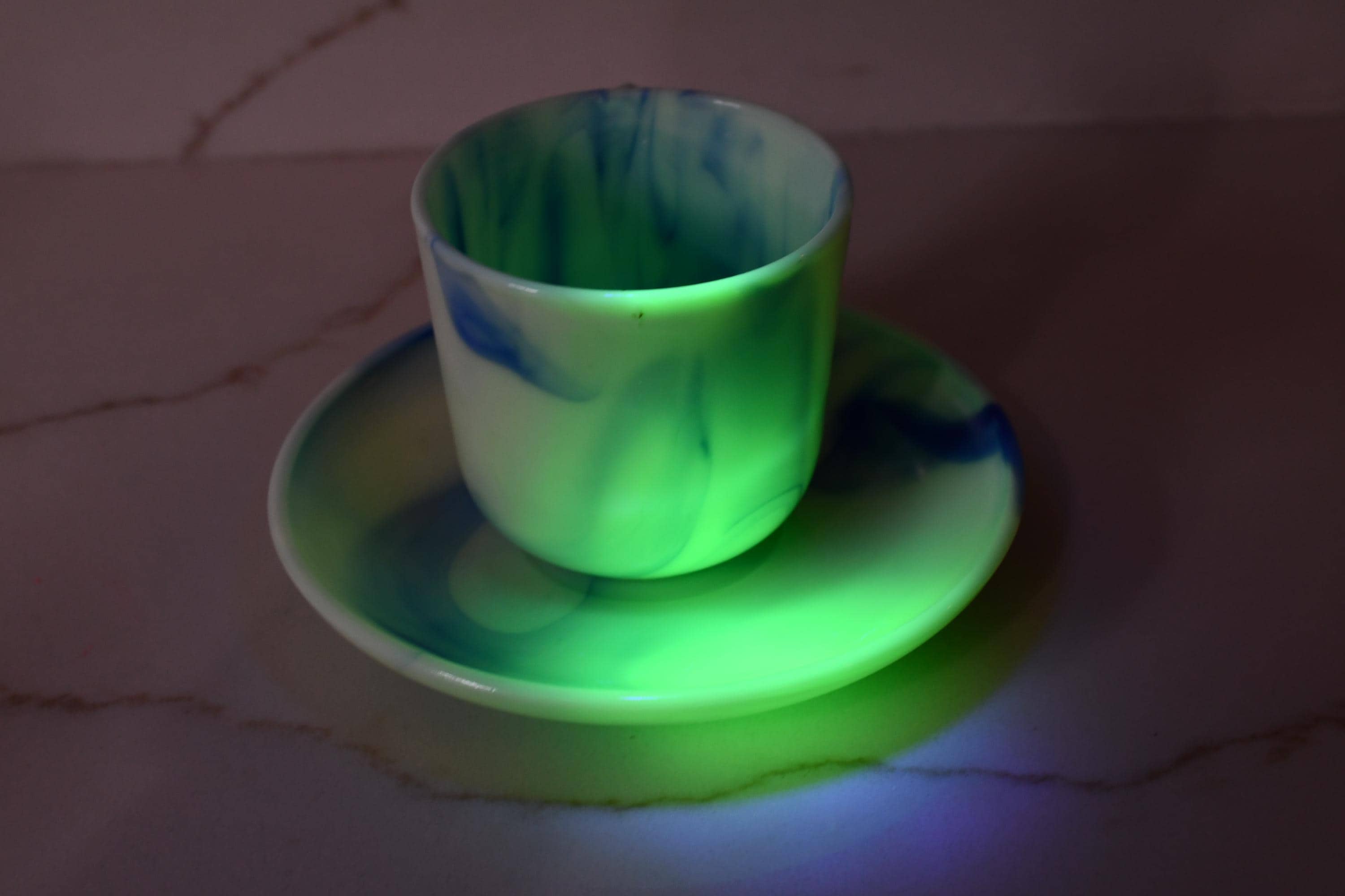 Akro Agate Cup and Saucer - Etsy