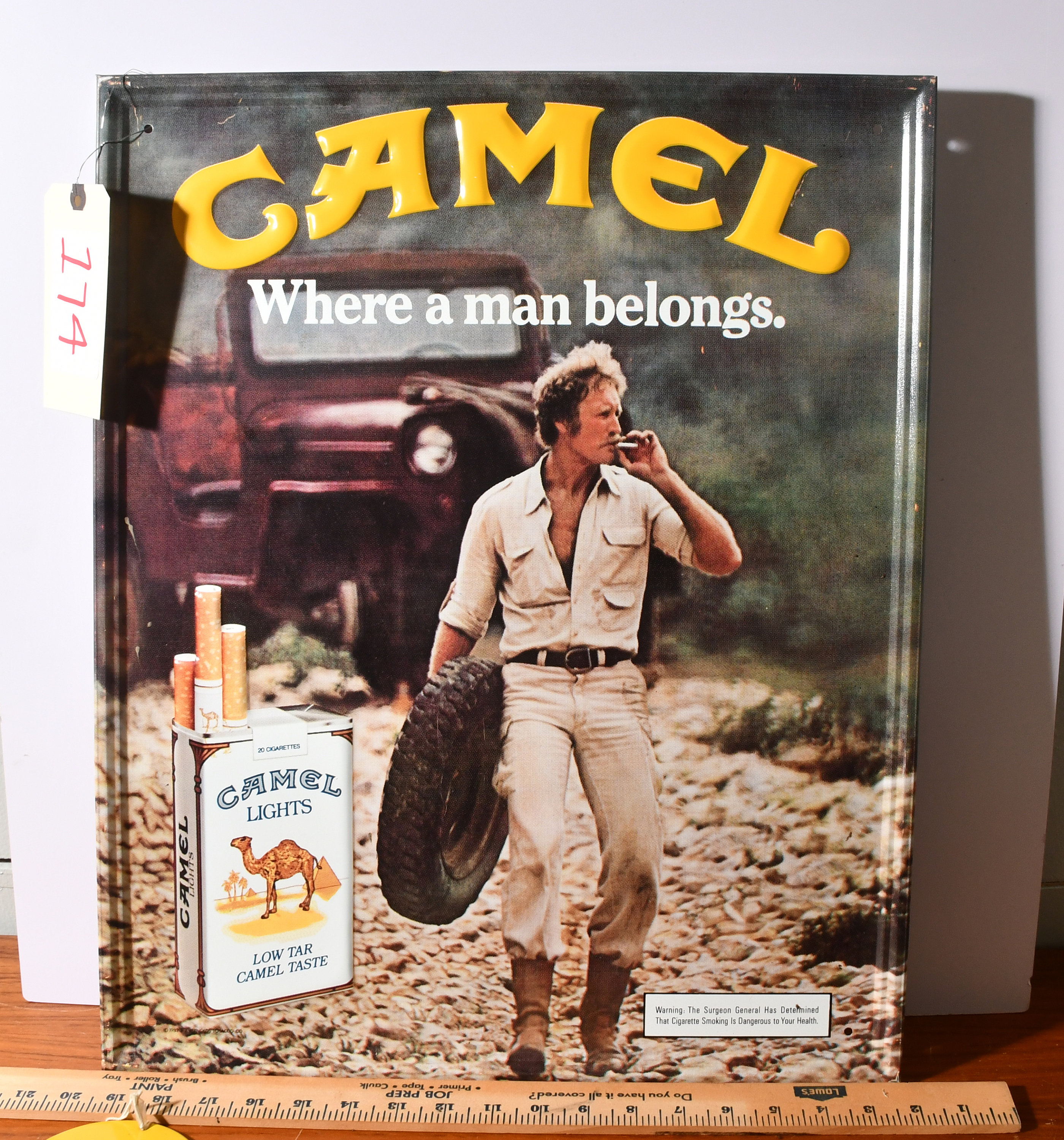camel man cigarettes 1981 Camel Jeep Vintage-Look DECORATIVE REPLICA METAL SIGN 1979 MAN COUPLE CAMEL CIGARETTES