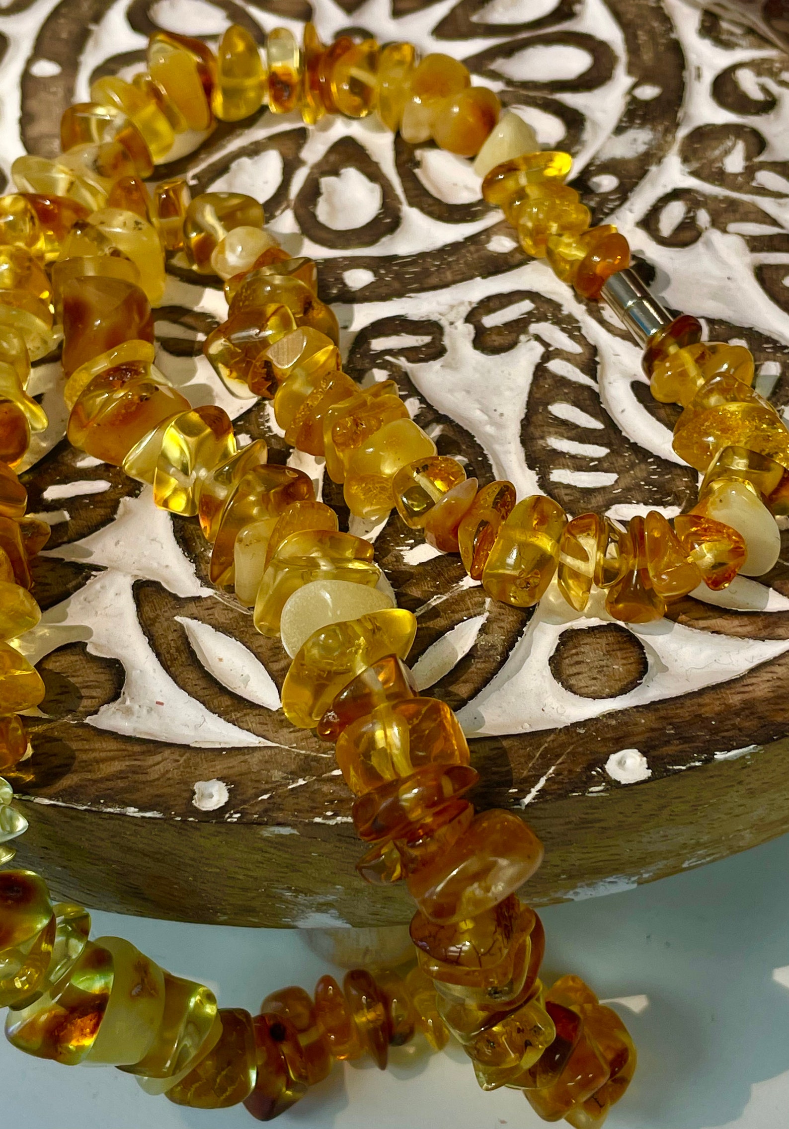 Amber Necklace Real European Amber Stone Crystals Etsy