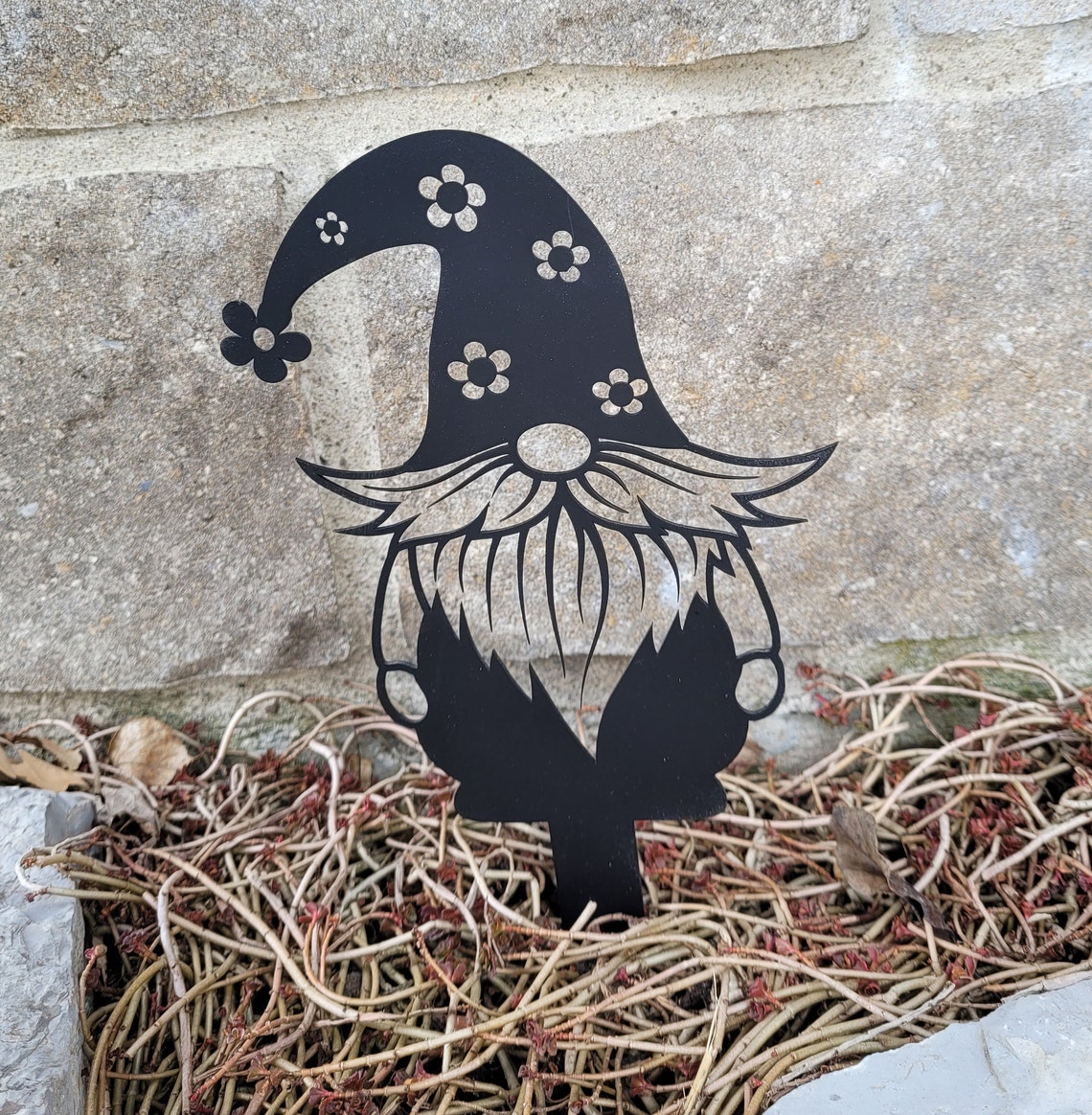 Metal Stake Gnomes Steel Gnomes Garden Gnomes Garden Gnome Etsy