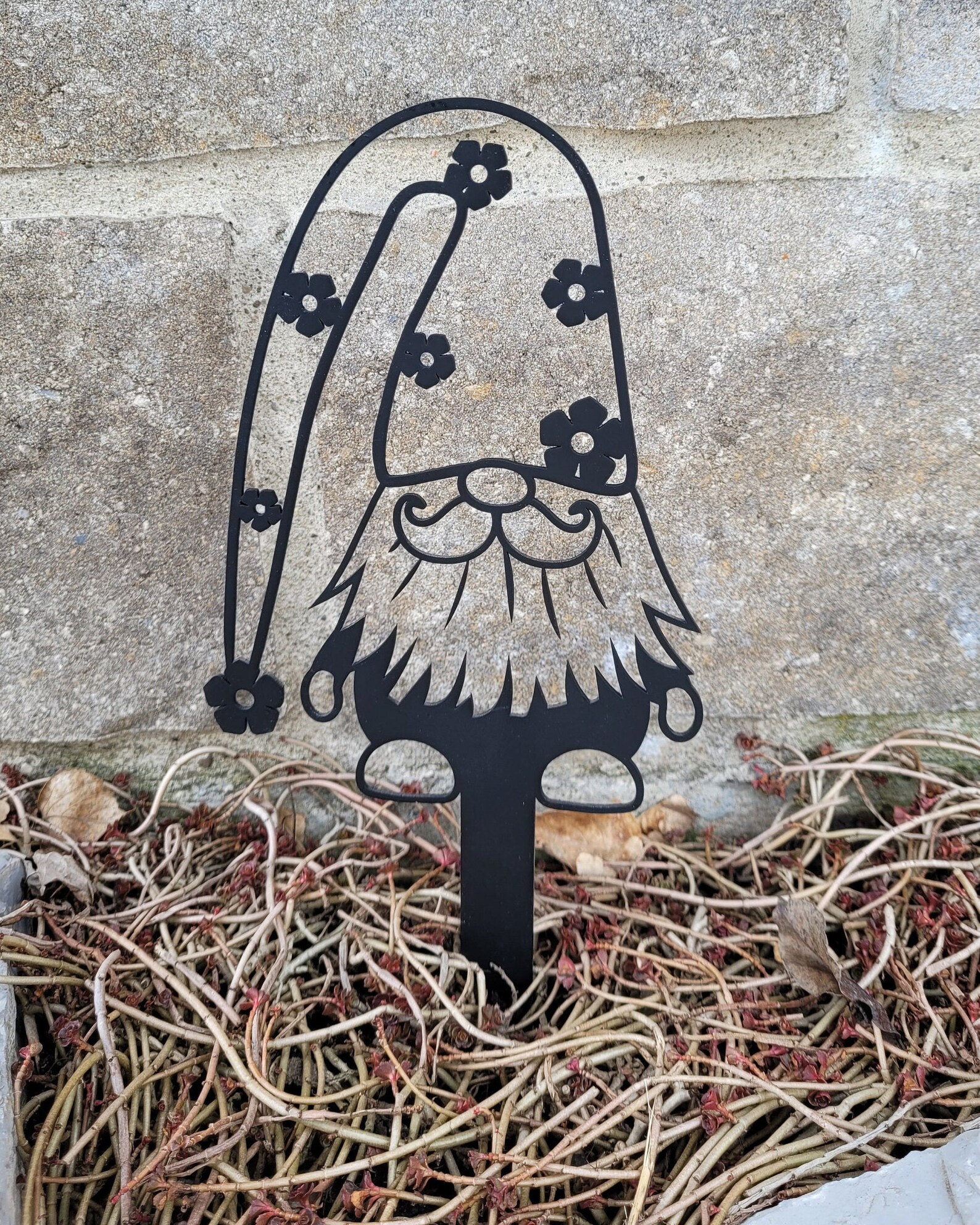 Metal Stake Gnomes Steel Gnomes Garden Gnomes Garden Gnome Etsy