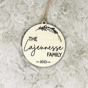 Décoration de nom de famille (décoration en bois, décoration personnalisée, Noël, décorations de Noël)