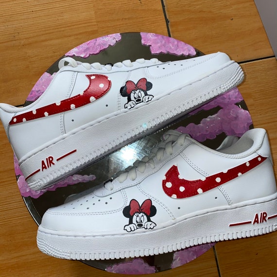 Customize Minnie Mouse Nike Air Force Made to order | Etsy