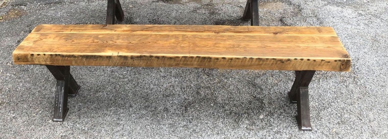 Reclaimed Oak Bench | Etsy