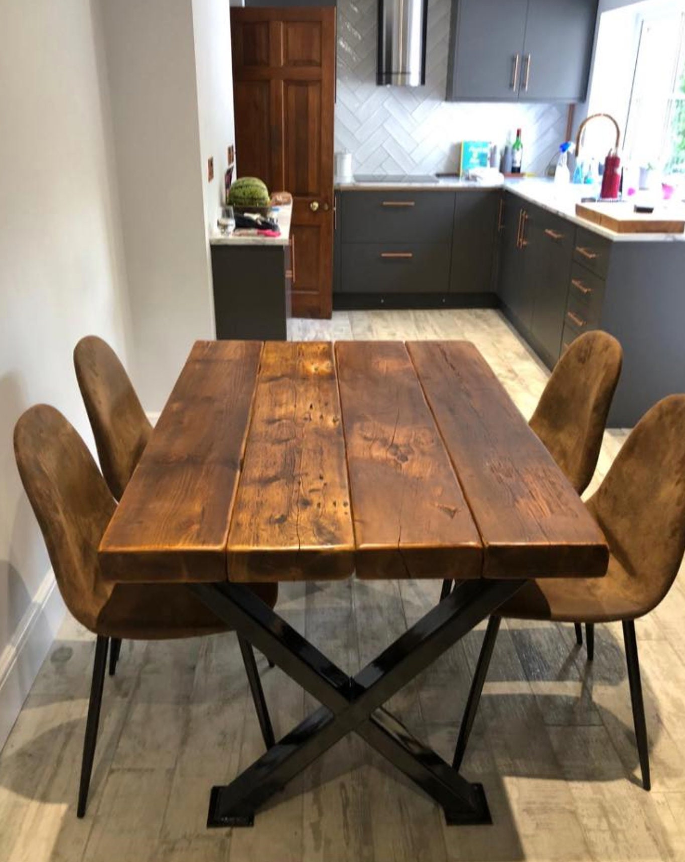 Reclaimed Oak Dining Table Etsy