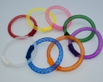 Rainbow Spring Rings Cat Toys / Mesh tube Ring Cat Toys