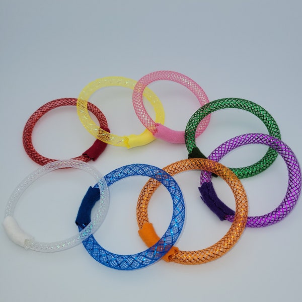 Rainbow Spring Rings Cat Toys / Mesh tube Ring Cat Toys