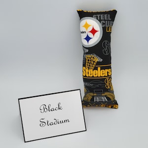 Pittsburgh Steelers Themed 8 inch Cat Kicker made with or without catnip Black Stadium