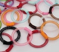 Mesh Tube Cat Toys: Lightweight Spring Rings, Random Colors (Set of 8)