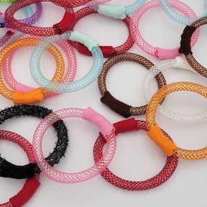 Set of 8 Spring Rings Cat Toys / Mesh tube Ring Cat Toys / Random Colors