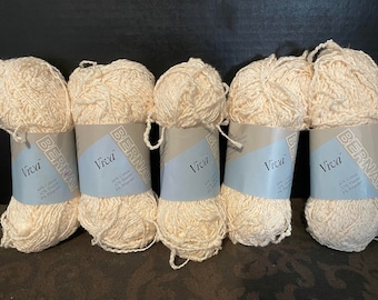 Viva Bernat~ Cotton blend~ Vanilla ~ 5 skeins