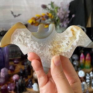 Druzy Agate Bat