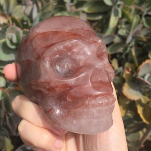 Fire Quartz Skull / Hematoid Quartz Skull