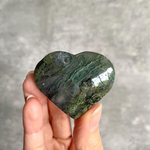Moss Agate Heart