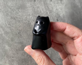 Obsidiaan spookkat snijwerk
