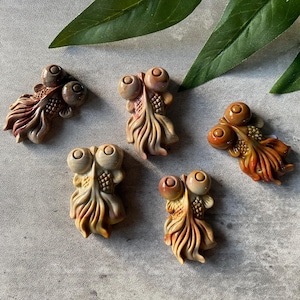 Alashan Agate Goldfish carving