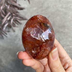 Fire Quartz Palm Stone