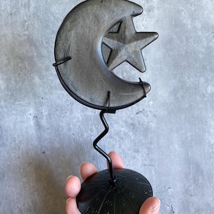 Obsidian Sheen Moon with Stand