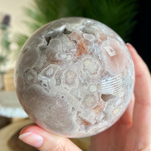 Pink amethyst sphere