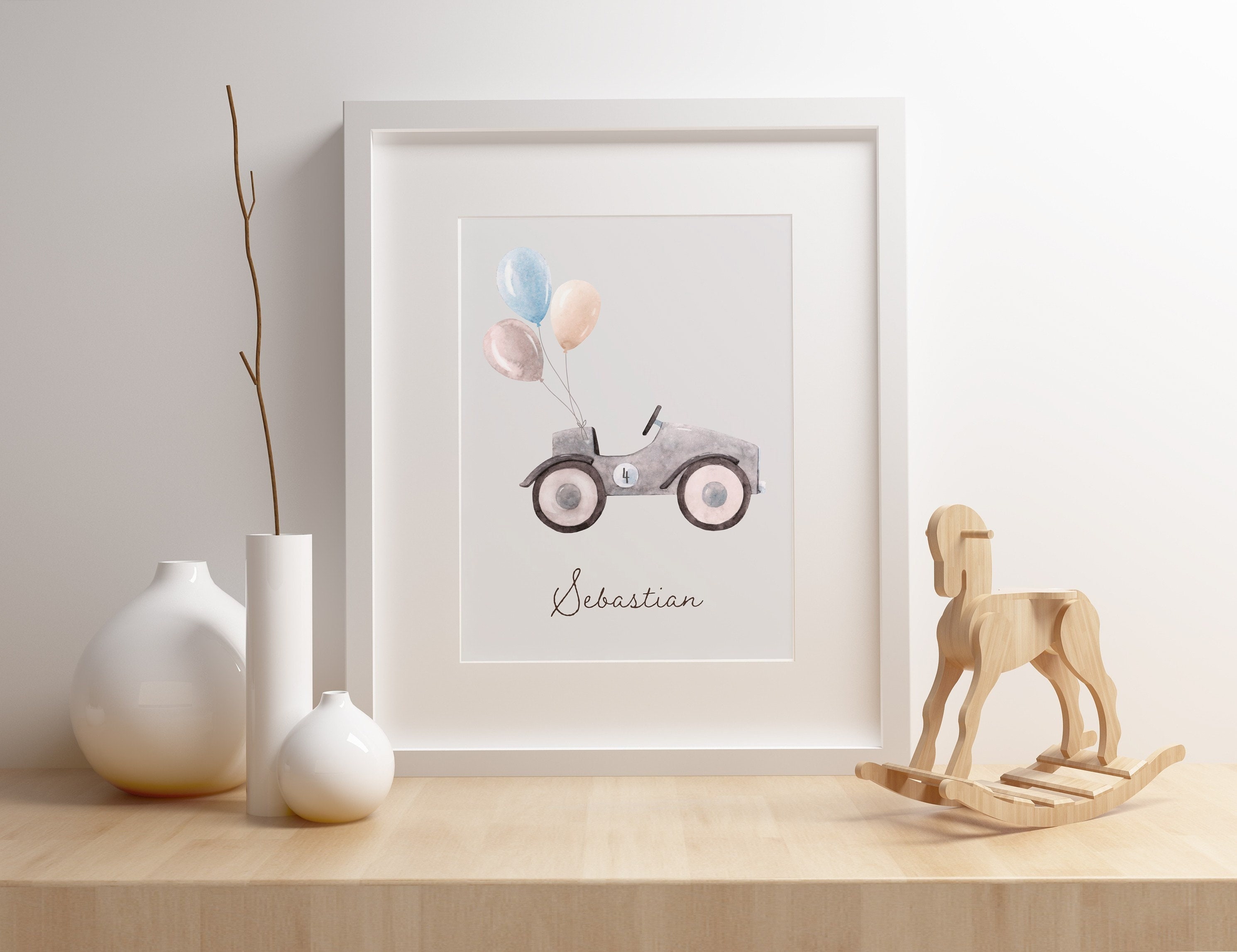 Personalised Boys Car Print Baby Boy Birthday Gift Boys Room Etsy Australia